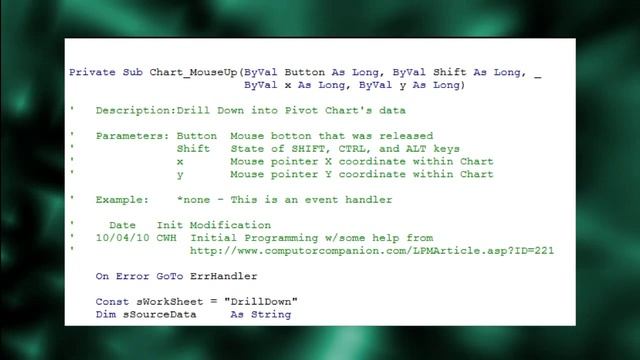 Beyond Excel:Add Drilldown to Excel Pivot Charts Part 2 MouseUp Event смотреть онлайн