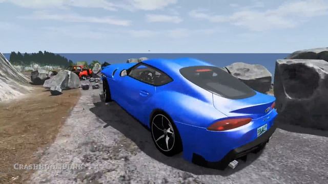 Road Trap Crashes #10 - BeamNG Drive | CrashBoomPunk