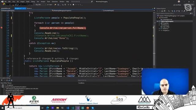 Debugging tips and tricks with Visual Studio - Virtual Developers Conference 2020 смотреть онлайн