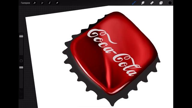 Цифровой рисунок | Рисуем Coca Cola | Digital painting process coca cola смотреть онлайн