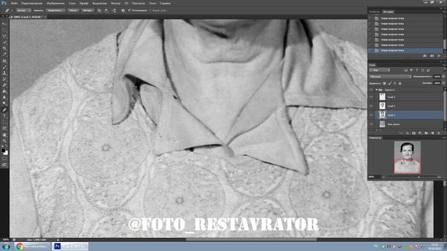 Превращения фотографии из чернобелой в цветную. Реставрация фото. смотреть онлайн