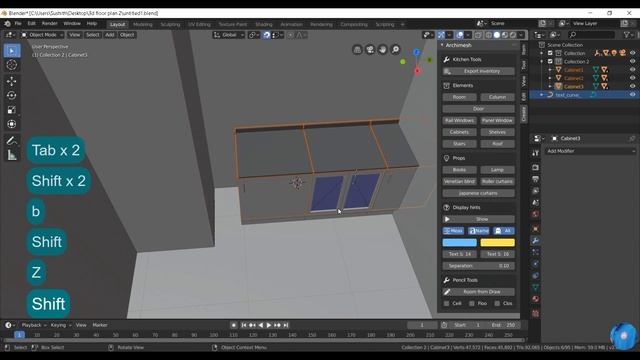How to make 3d floor plan in Blender | Best method (Modeling) смотреть онлайн