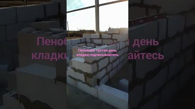 пеноблок 3 день