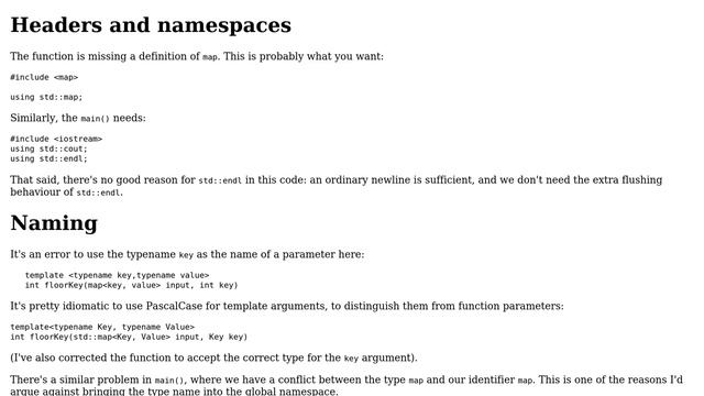 Code Review: Java TreeMap.floorKey() equivalent for std::map (3 Solutions!!) смотреть онлайн