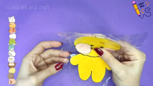 Поделки из бумаги сквиши уточка ЛаЛаФанФан из ТикТока своими руками MAKE SQUISHY duck EASY смотреть онлайн
