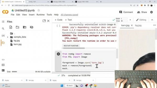 Remove and replace background using Python (Google Colab) in 5 minutes