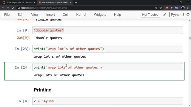 Strings and Print method in Python смотреть онлайн