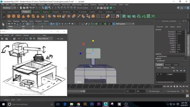 Lowpoly game asset for beginner part1 (Modeling) смотреть онлайн