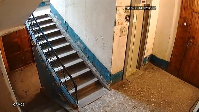 Видео пример с камеры видеонаблюдения в подъезде AHD 1,3 Mp. смотреть онлайн