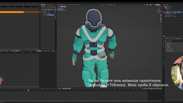 How to get 2 NLA Tracks from 1 animation in the .glb format into Blender смотреть онлайн