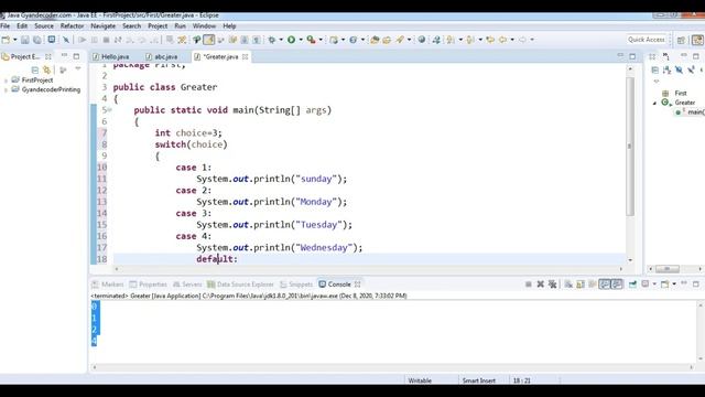 #19 Switch Statement Working In Java смотреть онлайн