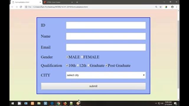 JS 8 (b) form validation смотреть онлайн