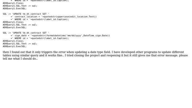 query works on sql server management studio 2008 but not in delphi (2 Solutions!!) смотреть онлайн