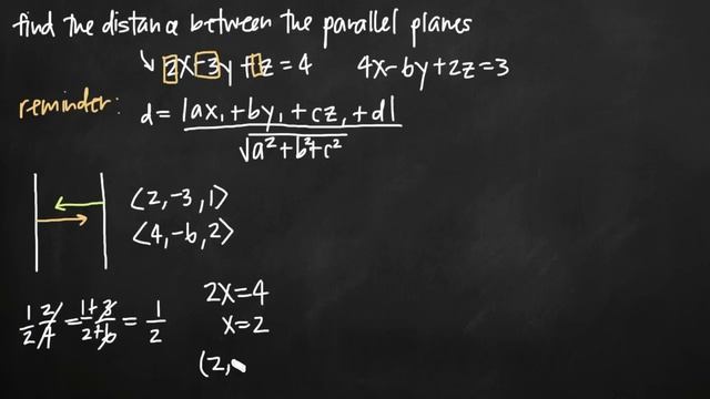 Distance between parallel planes (vectors) (KristaKingMath) смотреть онлайн