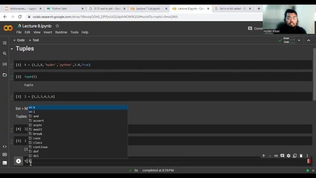 Tuple | Complete Python Course | Hindi / Urdu | Lecture 8 смотреть онлайн