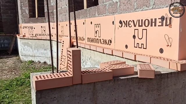 Кладка кирпича Грозненский кирпич на белый шов. смотреть онлайн
