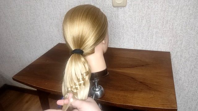 Это ЛЕГКО! Прическа плетенный пучок •ВИДЕО 86• смотреть онлайн