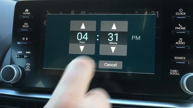 How To Change The 2018 Accord Clock Settings