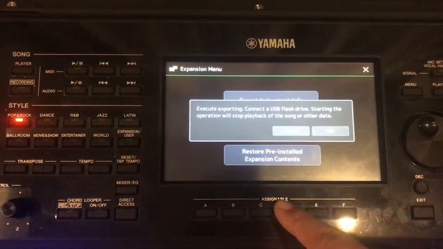 How to export instrument info file on Yamaha SX900 SX700 смотреть онлайн