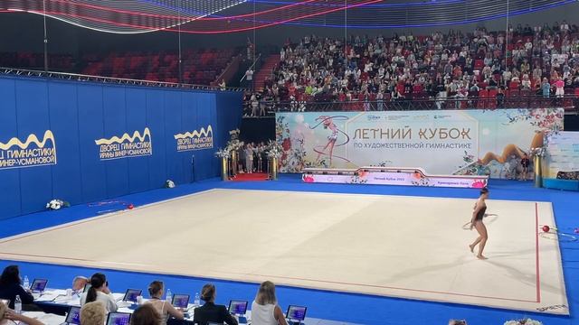 Лала Крамаренко «Летний кубок по художественной гимнастике» обруч смотреть онлайн