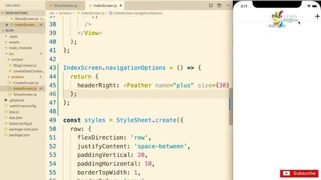 React Native Complete Course Advanced State Management Header Navigation Part 93 смотреть онлайн