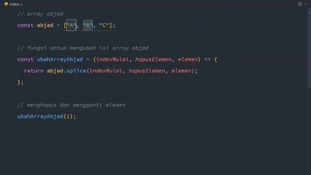 BELAJAR JAVASCRIPT Array - Method Splice() смотреть онлайн