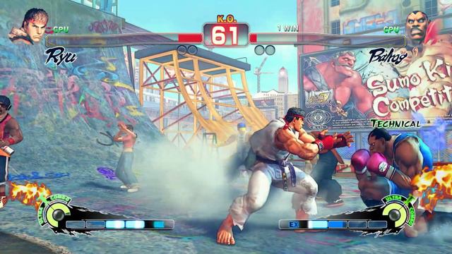 Ryu vs Balrog (Hardest ) Street Fighter 4. смотреть онлайн