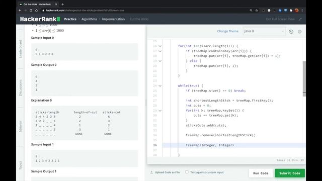 HackerRank - Cut the sticks смотреть онлайн