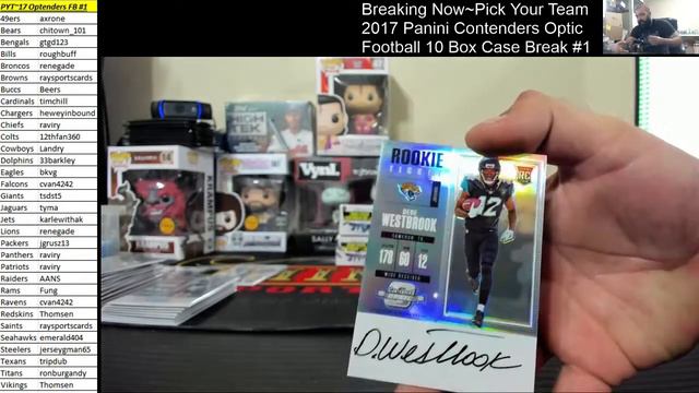 Pick Your Team~2017 Panini Contenders Optic Football 10 Box Case Break #1 смотреть онлайн