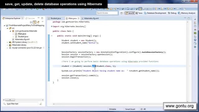 Hibernate Tutorial part 14 save, get, update, delete database operations using Hibernate CRUD смотреть онлайн