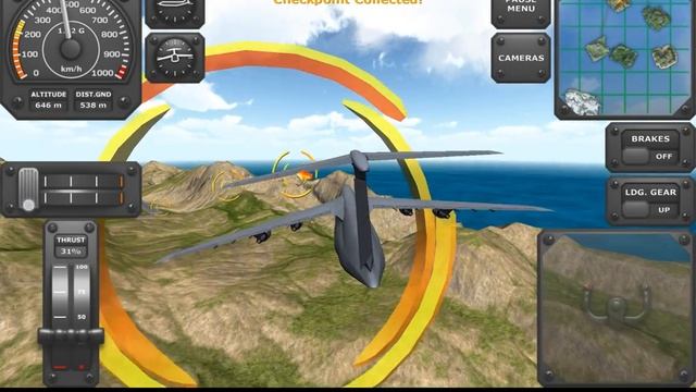 Flight Simulator Simulator 3D War Plane - Tutorial 2 - Learn to fly | Game Flight Pilot | HD video смотреть онлайн