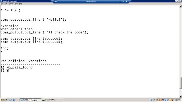 Exceptions in Oracle DB | Pre defined Exceptions and Non Pre defined Exceptions смотреть онлайн