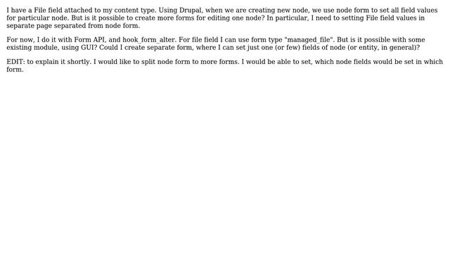 Drupal: Set node field value in separate form смотреть онлайн