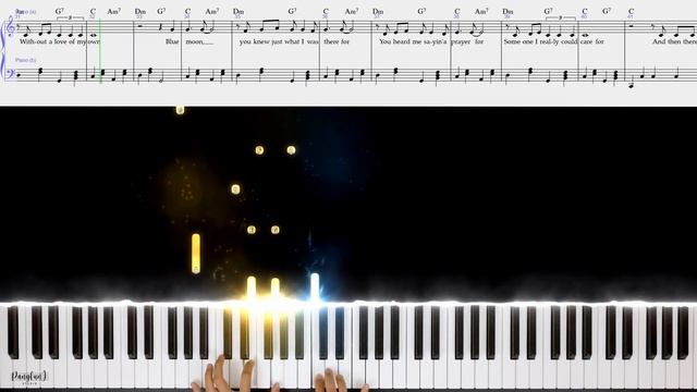 Blue Moon (Frank Sinatra) - Piano Tutorial + Free Sheet Music смотреть онлайн
