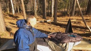 23. Спальник для морозов. Спальный мешок + конденсатник + бивакзак. Легко и тепло.