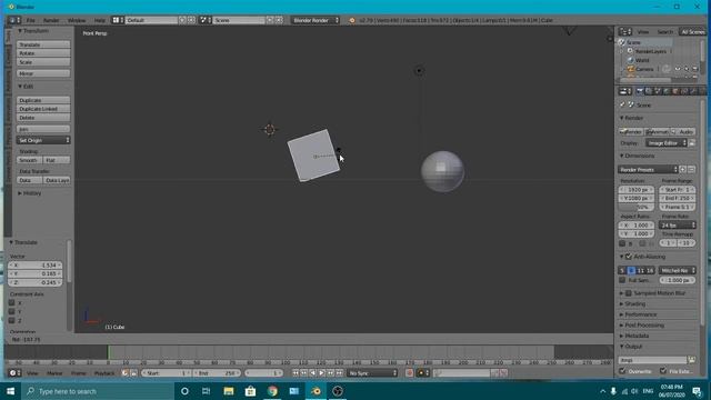 Blender 2.79 Tutorial #2: Tools Option ,Translate ,Rotate, Scale смотреть онлайн