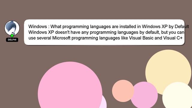 Windows : What programming languages are installed in Windows XP by Default смотреть онлайн