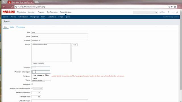 how to add user in zabbix frontend смотреть онлайн