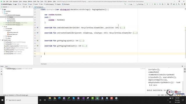 Kotlin Android Tutorial - Recycler View Paging смотреть онлайн