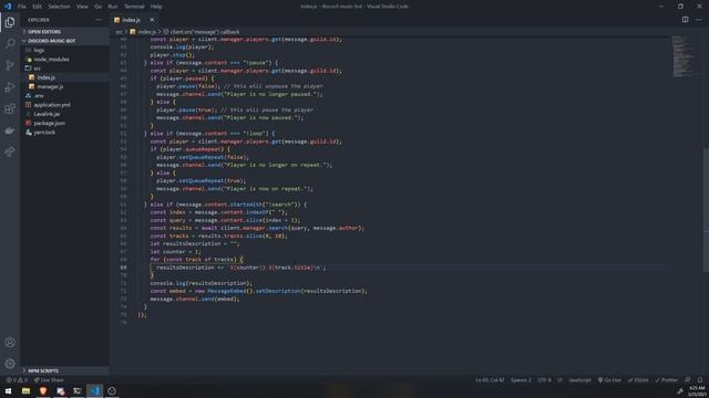 Discord Music Bot with Discord.js & Erela.js #3 - Searching & Displaying Tracks смотреть онлайн