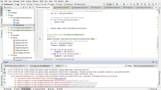 Android Studio (complément n°1) : Navigation Drawer et Fragment смотреть онлайн