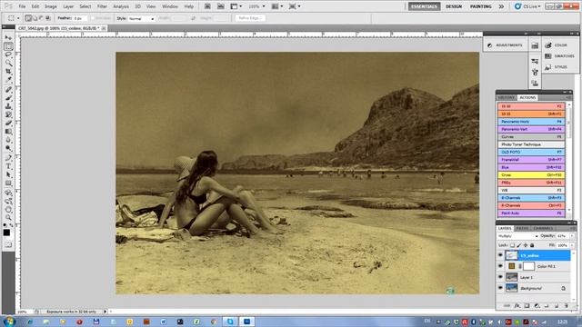 Обработка изображений в стиле ретро-фотографий смотреть онлайн