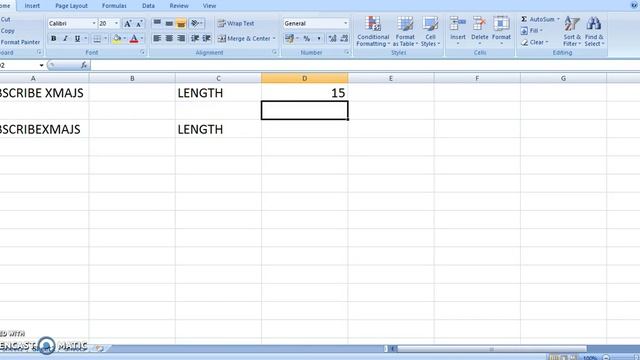 LEN function Excel to count number of characters in a string смотреть онлайн