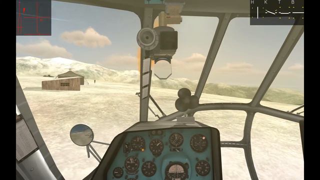 DCS Mi-8 Миссия "Акклиматизация", посадка в горах. смотреть онлайн