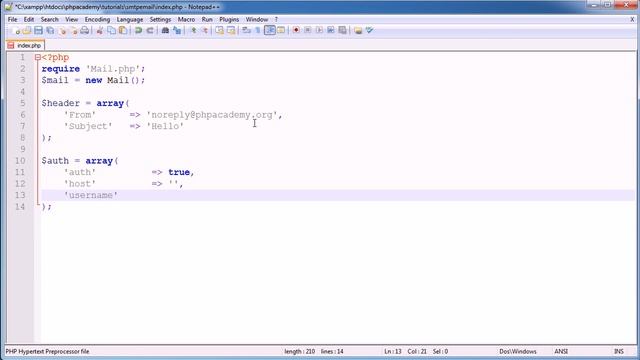 PHP Tutorials Sending SMTP Email смотреть онлайн