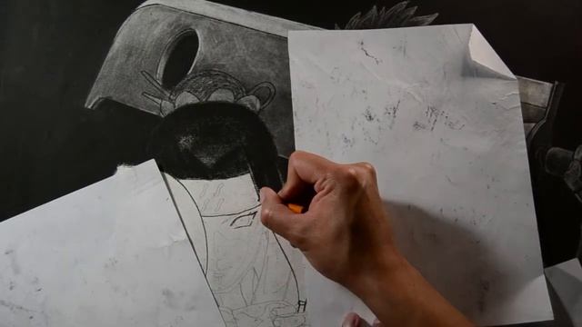 Speed Drawing: Zabuza And Haku Charcoal Drawing