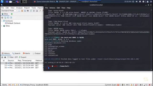 79  SQL инъекция с использованием SQLmap