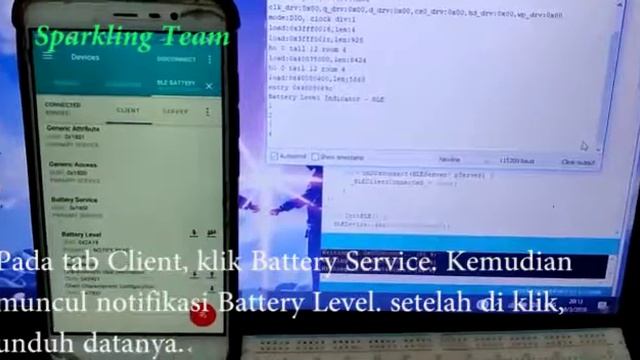 Battery Indicator Control with Bluetooth Low Energy (BLE) Using ESP32 смотреть онлайн