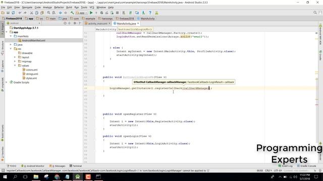 Facebook Authentication using Firebase Android Studio Tutorial смотреть онлайн