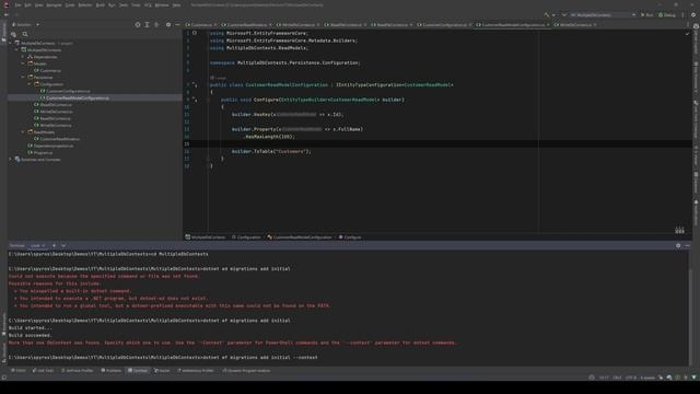 How to create multiple DbContexts that target the same database and tables смотреть онлайн